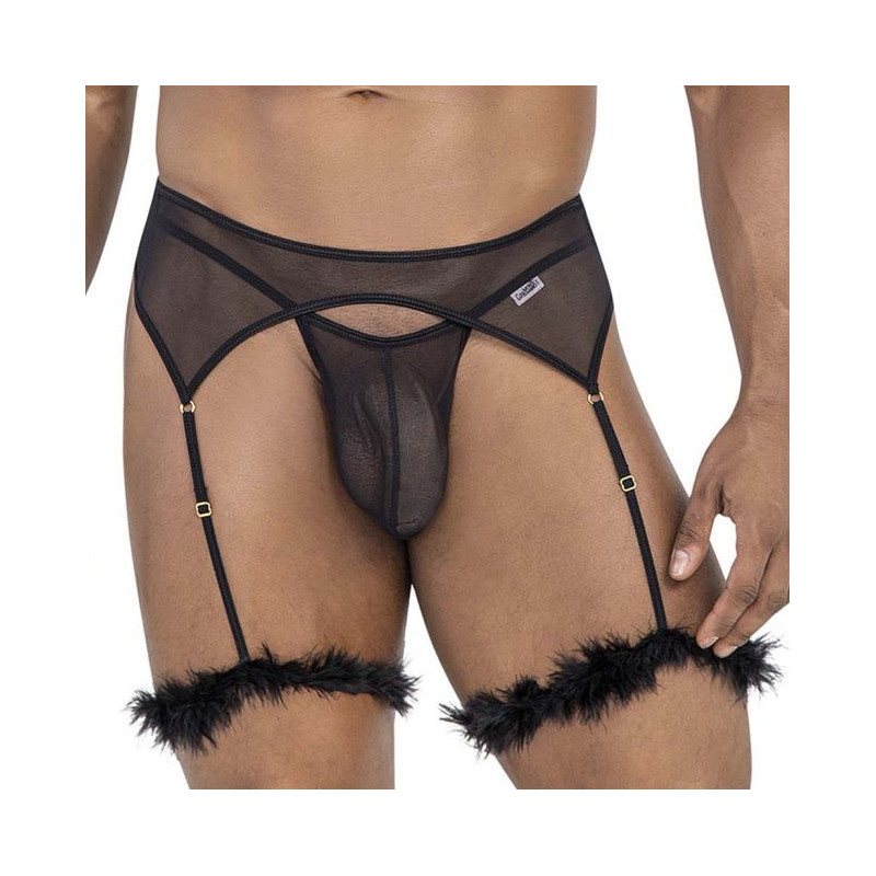 CandyMan String et porte-jarretelles Voltis 2 Pièces Noir